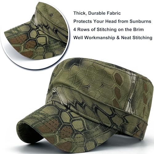 Loneshark Tactical Camo Military Hat Cadet Cap Army Flat Top - color: Mandrake, size: X-Large-XX-Large