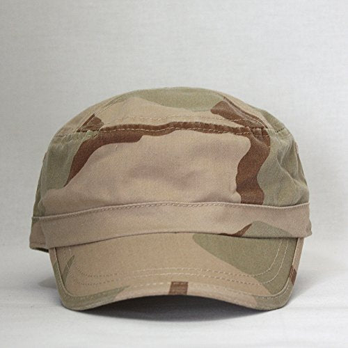 The Vintage Year Heavy Stitch Washed Cotton Cadet Hat Military Army Cap - color: Army New Desert Camo, size: One Size