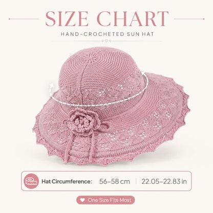 Woven Straw Bucket Hat for Women Bowknot Straw Bucket Hats Packable Sun Hats Summer Party Travel Daily Wear - color: Pink