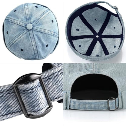 Men Docker Cap Brimless Skullcap Sailor Cap Rolled Cuff Retro Beanie Hat with Adjustable - color: Blue