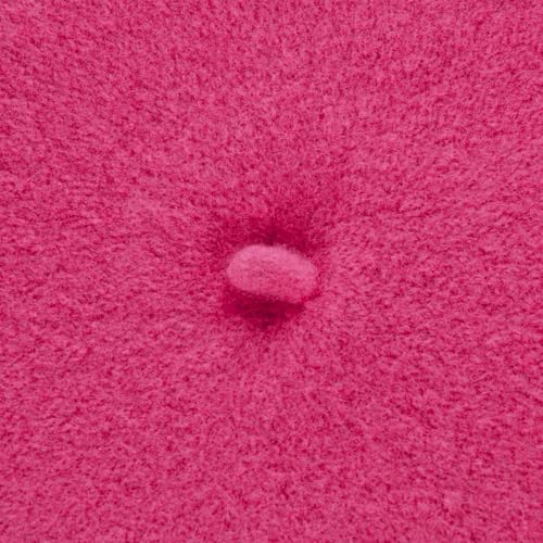Women's Beret Cashmere Wool French Hat Made in EU Women Autumn Winter - color: Pink, size: 6 7/8