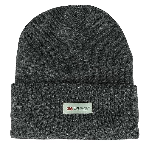3M Thinsulate Women Men Unisex Knitted Thermal Winter Cap Casual Beanies - color: Charcoal