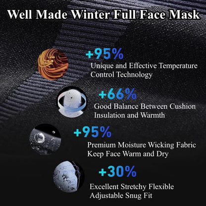 Winter Ski Mask for Men Women, Helmet Friendly Motorcyde Balaclava Full Face Masks Cold Weather Head Cover for Skiing - color: White&purple