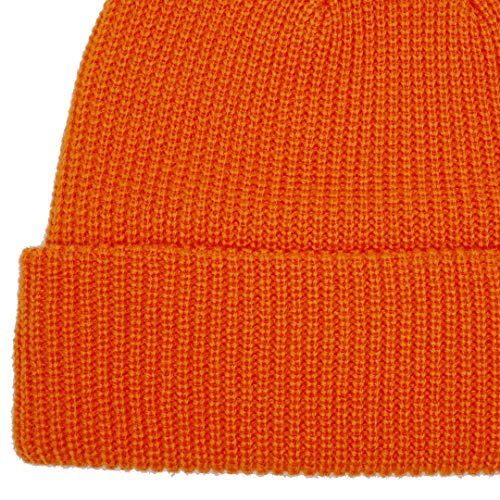 Beanie Hat Knit Ski Cap Fisherman Beanie for Men Women - color: Orange