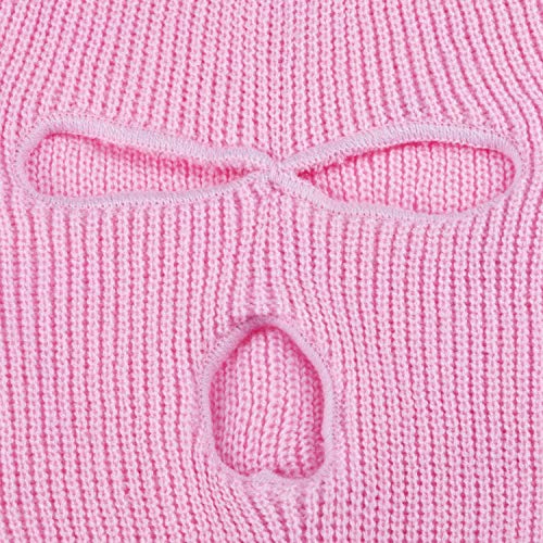 3-Hole Ski Face Mask Balaclava for Men and Women,Set of 2 - color: Pink