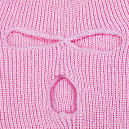 3-Hole Ski Face Mask Balaclava for Men and Women,Set of 2 - color: Pink