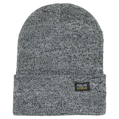 Polar Extreme Men's Sherpa-Lined Knit Winter Hat – Warm, Gift for Dad, Cold Weather - color: Grey Marled