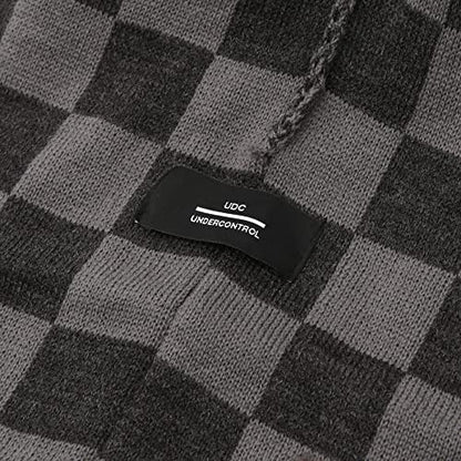 UNDERCONTROL Flexible Fit Logo Embroidery Unisex Fall Winter Thin Long Acryl Trawler Beanie Knit Slouchy Skull Ski Hat Korea - color: Grey