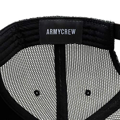 Armycrew Oversize XXL Blank Flatbill Mesh Snapback Cap - color: Black