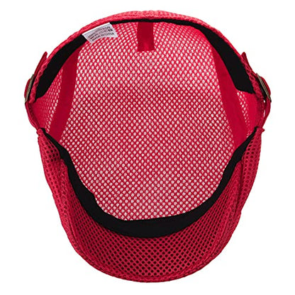VOBOOM Men Mesh Newsboy Flat Cap Ivy Cabbie Newsboy Cap - color: Red