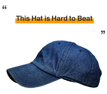 KBETHOS® Classic Washed Cotton Baseball Cap - color: Dark Denim