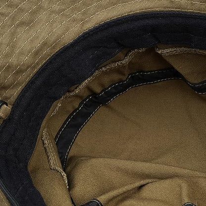Clakllie Reversible Packable Boonie Fishing Hat UV Protection Sun Beach Hat - color: S-hjy6-khaki