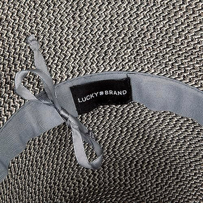 Lucky Brand Women's Straw Cowboy Hat | Rope Design | Western | Style | Fashion | Sun Protection | Breathable - color: Grey