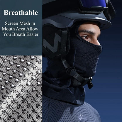Winter Ski Mask for Men Women, Helmet Friendly Motorcyde Balaclava Full Face Masks Cold Weather Head Cover for Skiing - color: White&purple