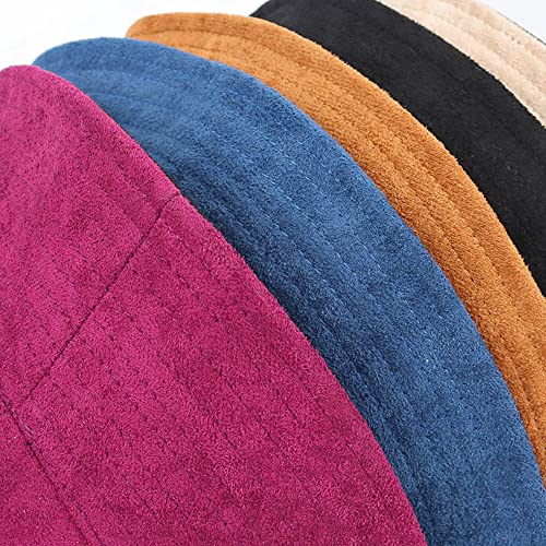 Trendy Fisherman Hats Double Side Wear Fishing Sun Hat Solid Color Bucket Hat Winter Reversible Packable Cap - color: Beige