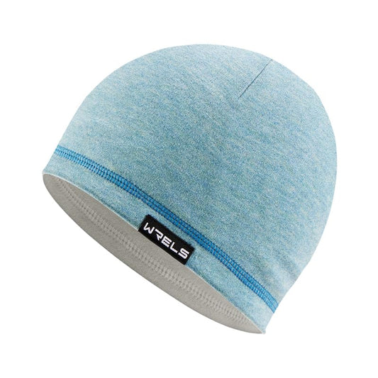 WRELS Reversible Winter Running Hat Soft Stretch Thermal Cycling Skull Cap for Women Men Double Sided Sports Hat - color: A Reversible Hat (Blue/Grey)