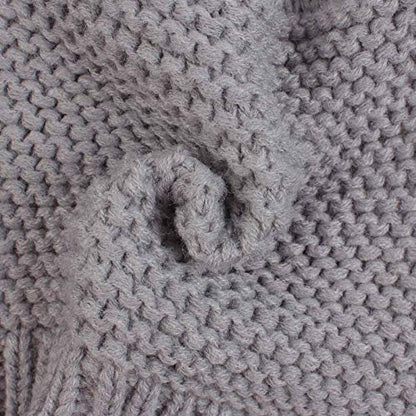 Duoyeree Baby Winter Hat Scarf Glove Beanie Set Fleece Lined Set 0-3T - color: Grey