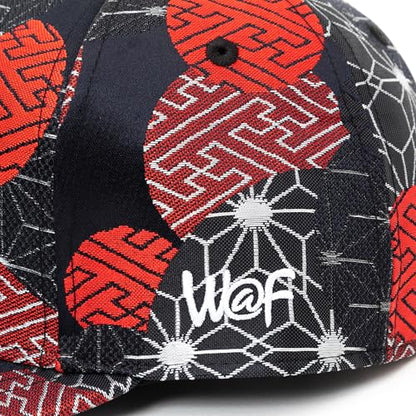 Japanese Kimono Baseball Cap for Men, Snapback Flat Brim Hat - color: 010, size: Medium-Large