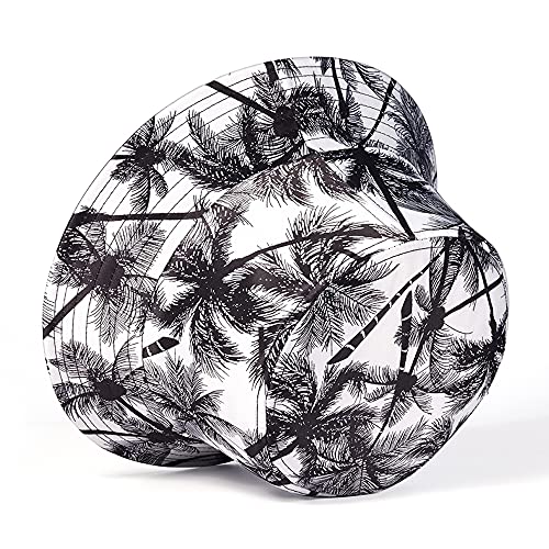 Quanhaigou Unisex Sun Hats, Fashion Beach Bucket Hat for Men Women,Summer Outdoor Boonie Cap Breathable Packable - color: Coco Black White