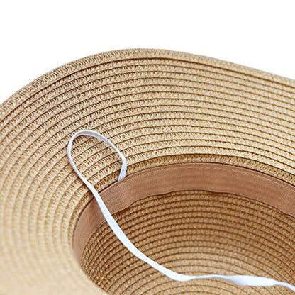 The Hat Depot Womens Floppy Summer Sun Beach Wide Brim Straw Hat - color: Fh11