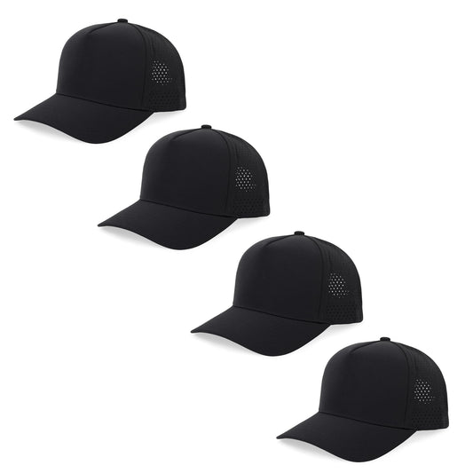 5 Panel Baseball Cap Quick Dry Mesh Snapback Hat for Women Men - color: Khaki