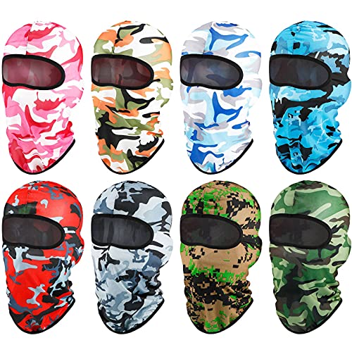 Geyoga 8 Pcs Balaclava Ski Mask Sun Protection