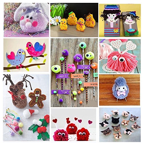 4 Sizes Pom Pom Maker, Fluff Ball Weaver DIY Wool Craft Tool Set