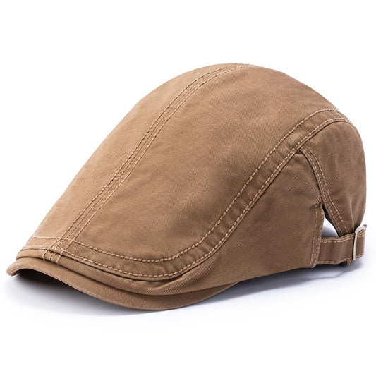 Oversize Ivy Cap for Big Bone Men Women 100% Cotton Beret Dad Large Flat Gatsby Hat Plain Newsboy Hats M L XL - color: Dark Khaki
