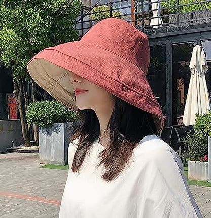 Women Wide Brim Sun Hats Metal Wired Edge Summer UV Protection Beach Fishing Hat for Hiking Garden Travel Chin Strap - color: Lant001-jiaotang, size: One Size