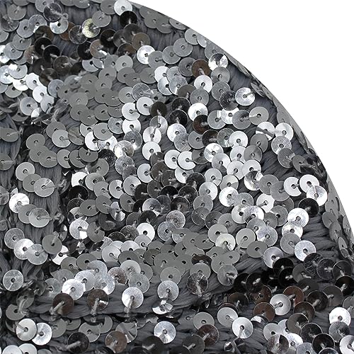 JUMISEE Sparkly Sequin Berets for Women Girls Fashion Beanie Hat Costume Accessories for Festival Party Dance - color: Silver