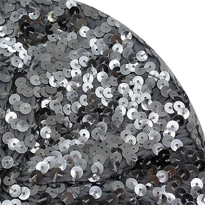 JUMISEE Sparkly Sequin Berets for Women Girls Fashion Beanie Hat Costume Accessories for Festival Party Dance - color: Silver