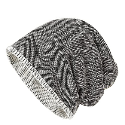 Slouchy Beanie Long Baggy Hat Lightweight Skull Cap for Men Women Unisex - color: A-black&white