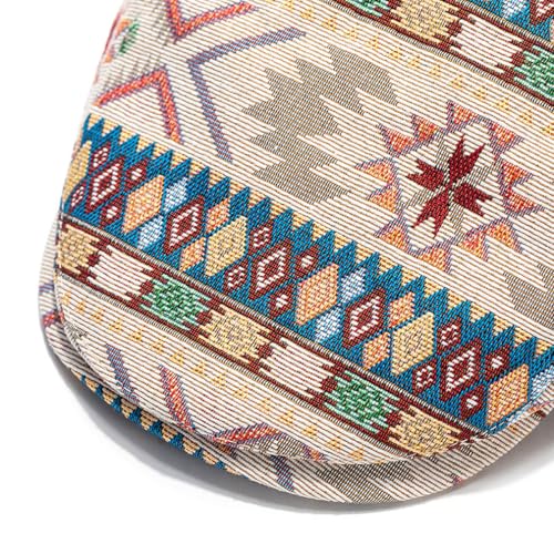 Cotton Newsboy Cap,Breathable Ivy Gatsby Cabbie Beret Hat for Men's Women Driving Hunting Golf - color: Ethnic Beige