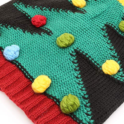 MIRMARU Christmas Holiday Fashion Collections Winter Knitted Pom Pom Beanie Hat.