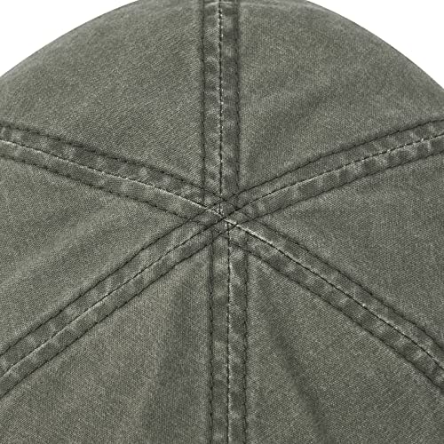 VOBOOM Cotton Flat Cabbie Hat Gatsby Ivy Irish Hunting Newsboy Cap - color: Washed Army Green