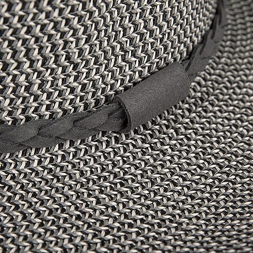 Lucky Brand Women's Straw Cowboy Hat | Rope Design | Western | Style | Fashion | Sun Protection | Breathable - color: Grey
