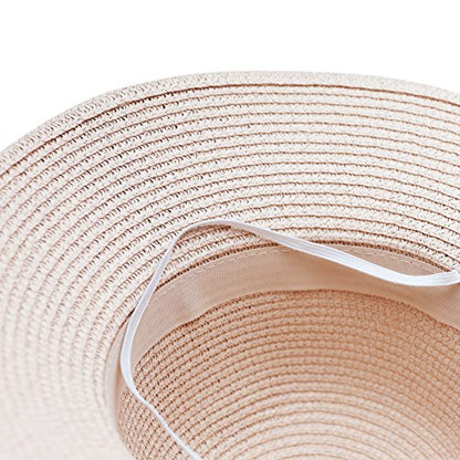 The Hat Depot Womens Floppy Summer Sun Beach Wide Brim Straw Hat - color: Fh12