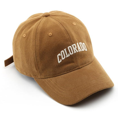 Colorado Hat Unisex Solid Color Baseball Cap Sun Hat for Men and Women - color: Beige