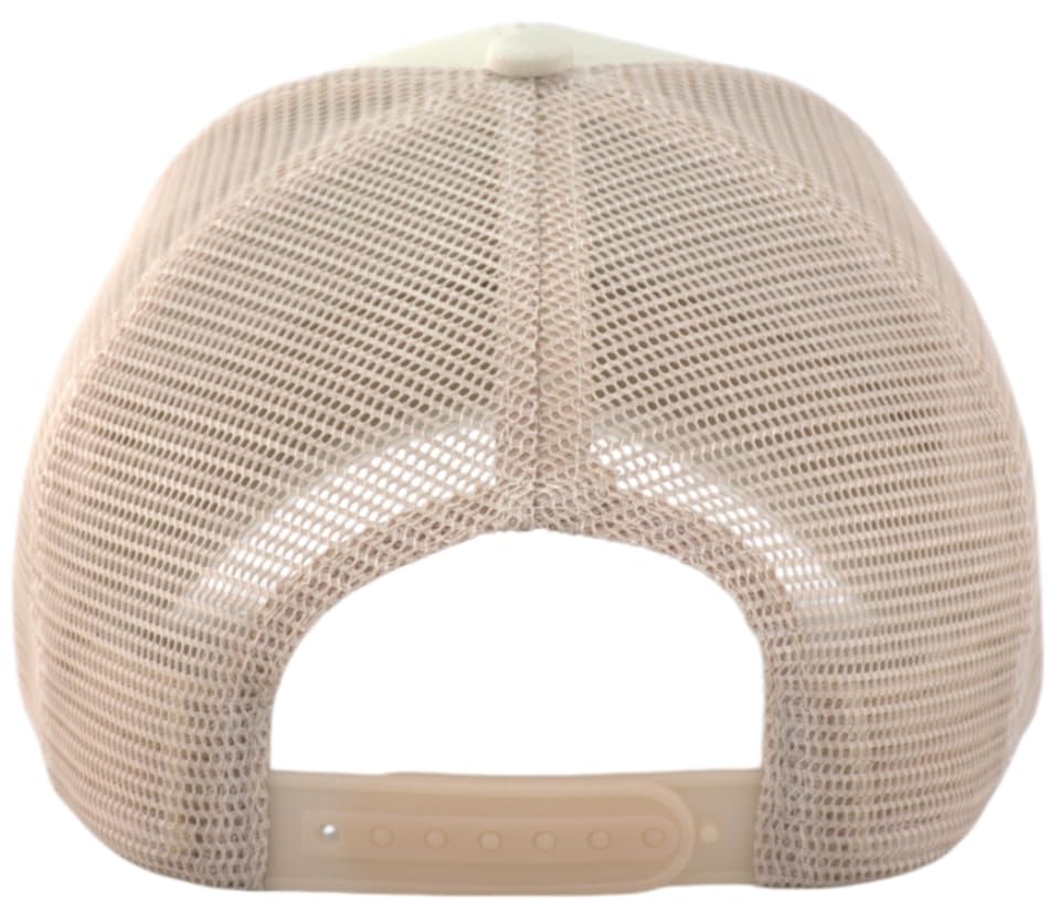 TSSGBL Classic Plain Baseball Cap, Small/M-L/XL-3XL Big Head Fit, Unisex Adjustable Cotton Structured Golf Dad Hat - color: Beige/Mesh, size: Medium-Large