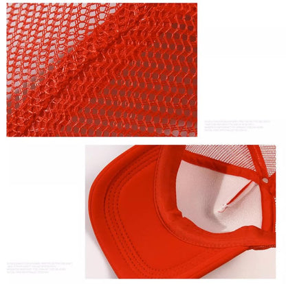 Kids-Girls-Trucker-Hat Adjustable-Baseball-Cap Toddler Mesh Sun Hats 2-6Y - color: Bright Red