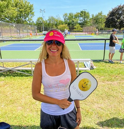 Hit Happy Pickleball Visors for Women - color: Pink