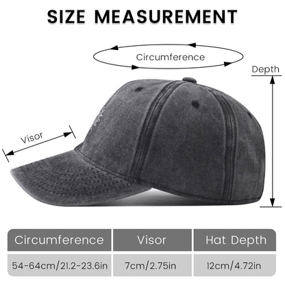 Plam Trees Hats Embroidered Washed Cotton Baseball Cap for Men Women Distressed Black Snapback Baseball Hat Adjustable - color: Sun
