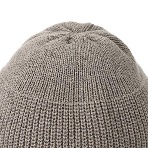 UNDERCONTROL Winter Trawler Fisherman Beanie Men Women Unisex Stylish Plain Docker Skull Hat Roll up Watch Cap Color Pack - color: Grey