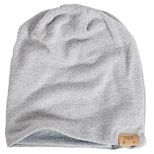 FORBUSITE Mens Slouchy Long Beanie Knit Cap for Summer Winter, Oversize - color: B010-light Grey, size: Large
