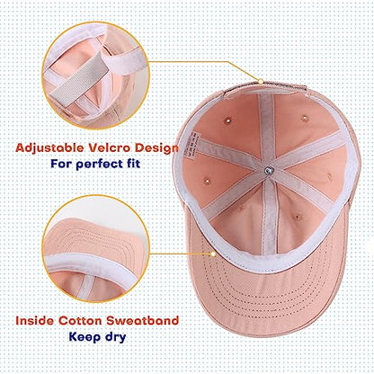 Peecabe Plain Toddler Baseball Hat Unisex Cotton Kids Trucker Hat Adjustable Baby Boys Sun Caps Girls Baseball Cap 1-5Y - color: Light Pink, size: 6-24 Months