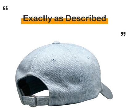 KBETHOS® Classic Washed Cotton Baseball Cap - color: Light Denim