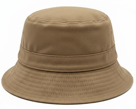 Premium Cotton Bucket Hat – Adjustable Size, Lightweight Sun Hat for Men & Women, Outdoor Summer Travel & Beach - color: Khaki