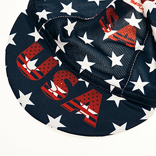 Weimostar Polyester Men Cycling Bike Bicycle Cap MTB Hat Sweat Wicking - color: Usa Star