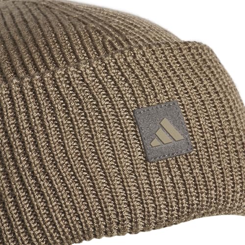 adidas Men's Premium Cuff Fold Beanie - color: Khaki Six/Grey Six