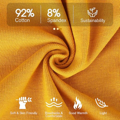 HAMUNI Slouchy Beanie for Women Men Soft Cotton Chemo Hats Double-Layer Warm Beanie Cap for Daily Wear & Transitional Seasons - color: Yellow